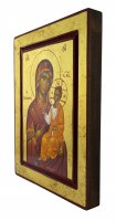 Immagine di 'Icona Madonna con il Bambino, produzione greca su legno - 25 x 19,5 cm'