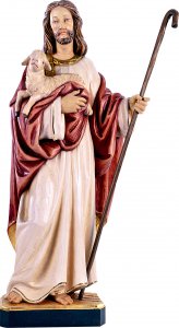 Copertina di 'Ges buon pastore senza pecore - Demetz - Deur - Statua in legno dipinta a mano. Altezza pari a 60 cm.'