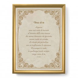 Copertina di 'Quadro con preghiera "Verso di te" su cornice dorata - dimensioni 44x34 cm'