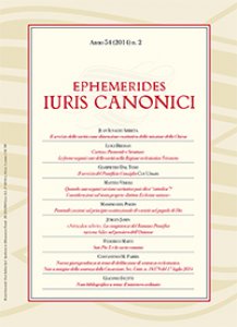 Copertina di 'Ephemerides Iuris Canonici. Anno 54 (2014) n.2'