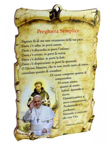 Copertina di 'Tavoletta sagomata Preghiera semplice con immagine di Papa Francesco'