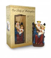 Statua di Madonna di Walsingham (protestante) da 12 cm in confezione regalo con segnalibro in versione INGLESE