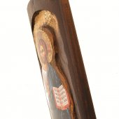 Immagine di 'Icona in legno con Cristo Pantocratore in rilievo (h. 17 cm)'