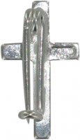 Immagine di 'Croce clergyman con spilla in argento lucido - altezza 1,5 cm'