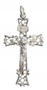 Copertina di 'Croce in argento 925 con Cristo riportato - 3,5 cm'