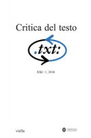 Critica del testo (2018). Vol. 21/1
