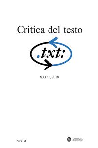 Copertina di 'Critica del testo (2018). Vol. 21/1'