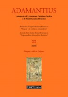 Adamantius. Vol. 22/2016: Lingua e stile in Origene.
