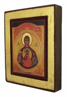 Immagine di 'Icona degli sposi - Nostra Signora dell'Alleanza, produzione greca su legno - 14 x 12 cm'