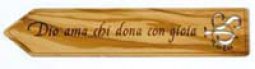 Copertina di 'Segnalibro "Dio ama chi dona con gioia" in legno d'ulivo'