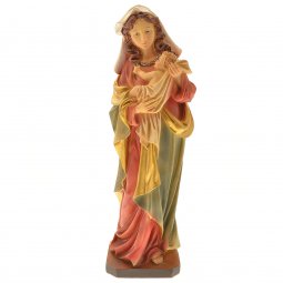 Copertina di 'Statua in resina colorata antichizzata "Madonna delle coccole" - altezza 30 cm'