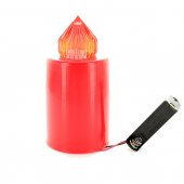 Immagine di 'Lumino rosso in pvc con batterie - altezza 8 cm'