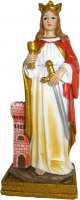 Immagine di 'Statua di Santa Barbara da 12 cm in confezione regalo con segnalibro in versione FRANCESE'