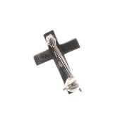 Immagine di 'Croce clergyman con spilla in argento 925 - altezza 2 cm'
