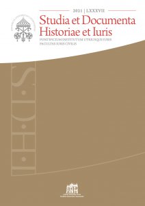 Copertina di 'Studia et Documenta Historiae et Iuris. 2021 | LXXXVII'