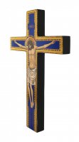 Immagine di 'Croce icona dipinta a mano su legno cm 19x26'