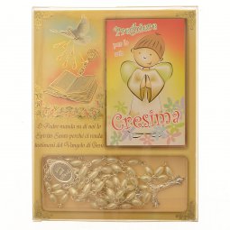 Copertina di 'Confezione ricordo Cresima con rosario e libricino di preghiere'
