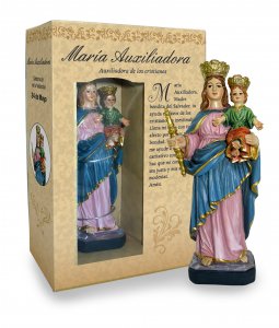 Copertina di 'Statua di Maria Ausiliatrice da 12 cm in confezione regalo con segnalibro in versione SPAGNOLO'