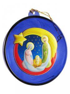 Copertina di 'Sfera blu con Sacra Famiglia e cometa'