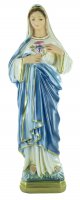 Statua Sacro Cuore di Maria in gesso madreperlato dipinta a mano - 40 cm