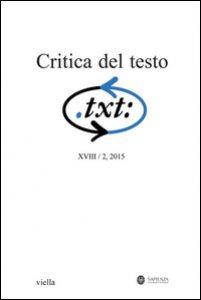 Copertina di 'Critica del testo (2015)'
