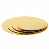Immagine di 'Patena liscia in ottone dorato - diametro 10 cm'