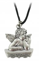Immagine di 'Ciondolo angelo in metallo con laccio mis. 2,5 x 2,5 cm.'