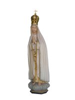 Statua in legno di tiglio  "Madonna di Fatima" - altezza 50 cm