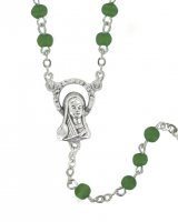 Immagine di 'Rosario imitazione perla tonda  4 mm verde'
