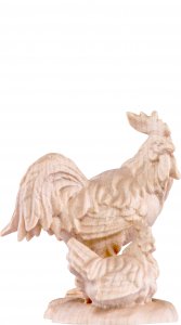 Copertina di 'Gruppo gallo con gallina H.K. - Demetz - Deur - Statua in legno dipinta a mano. Altezza pari a 11 cm.'