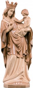 Copertina di 'Statua della Madonna di Bressanone in legno di tiglio, 3 toni di marrone, linea da 55 cm, Madonne Gotiche - Demetz Deur'