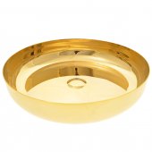 Pisside in ottone dorato con base - diametro 23 cm