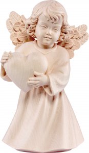 Copertina di 'Statuina dell'angioletto con cuore, linea da 10 cm, in legno naturale, collezione Angeli Sissi - Demetz Deur'