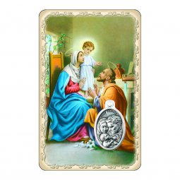 Copertina di 'Card "Sacra Famiglia" con preghiera e medaglia - (10 pezzi)'