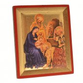 Iconcina in foglia oro "Adorazione dei Magi" - altezza 8 cm - Gentile da Fabriano