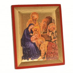 Copertina di 'Iconcina in foglia oro "Adorazione dei Magi" - altezza 8 cm'
