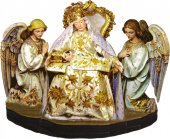Immagine di 'Statua della Madonna dei Miracoli con angeli da 12 cm in confezione regalo con segnalibro'