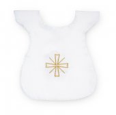Vestina bianca per Battesimo con croce dorata