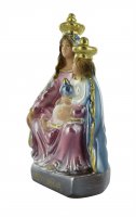 Immagine di 'Statua Madonna Novi Velia in gesso madreperlato dipinta a mano - 12 cm'