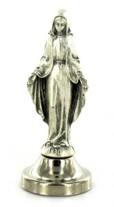 Copertina di 'Statuetta Madonna Miracolosa in metallo argentato con calamita - 5 cm'