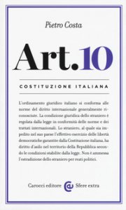 Copertina di 'Costituzione italiana: articolo 10'