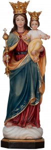 Copertina di 'Statua in legno dipinta a mano "Maria Ausiliatrice" - altezza 24 cm'