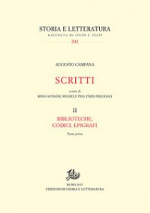 Copertina di 'Scritti. Biblioteche, codici, epigrafi'