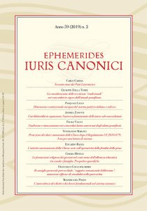 Copertina di 'Ephemerides Iuris Canonici'