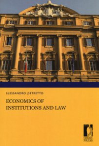 Copertina di 'Economics of institutions and law'