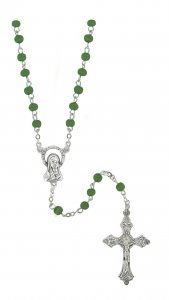 Copertina di 'Rosario imitazione perla tonda  4 mm verde'