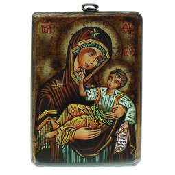 Copertina di 'Icona bizantina dipinta a mano "Madre di Dio Jaroslavskaja" - 14x10 cm'