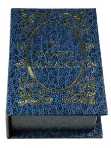 Copertina di 'Portarosario a libro blu - dimensioni 7x5 cm'