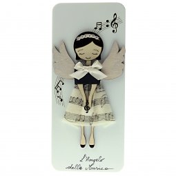 Copertina di 'Quadretto MessAngelo "L'angelo della Musica" per lei - dimensioni 22 x 9,5 cm'
