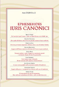 Copertina di 'Ephemerides Iuris Canonici. Anno 53 (2013) n.2'